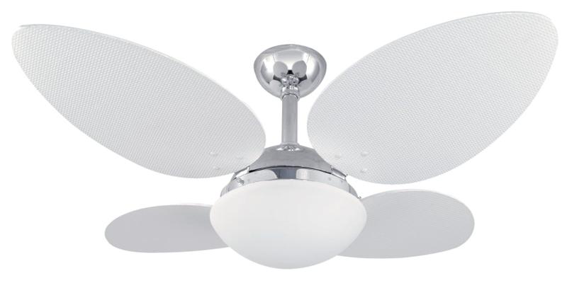 Imagem de Ventilador de Teto Infinity Prime Cromo 4 Pás Rattan Branco 220 V 1024