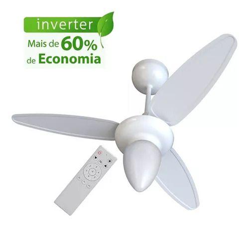 Imagem de Ventilador De Teto Inverter Wind C/ Controle Bivolt 96cm Branco