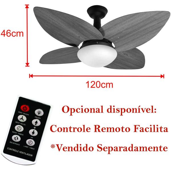 Imagem de Ventilador de Teto Jet Aspen Venti-Delta Preto Freijó 110V