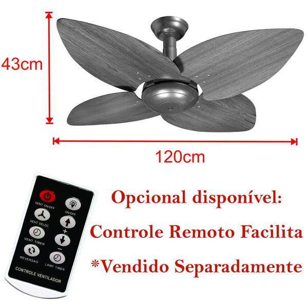 Imagem de Ventilador de Teto Jet Aspen Venti-Delta Preto Freijó 110V