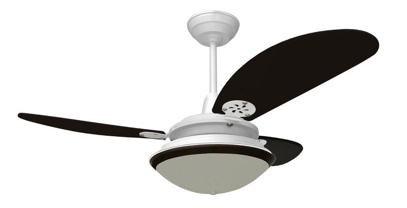 Imagem de Ventilador de Teto Loren-Sid Diplo M2 Agata (R) Branco CV 127v com Pás Tabaco Madeira Ref-2825