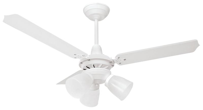 Imagem de Ventilador de Teto Loren-Sid Diplo M3 Rubi Branco 127V com Pás de Madeira MDF Branca Ref-17