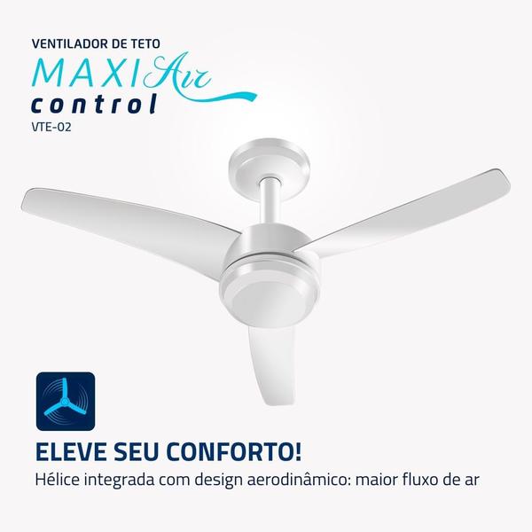 Imagem de Ventilador de Teto Maxi Air Control Mondial Branco 125W VTE-02