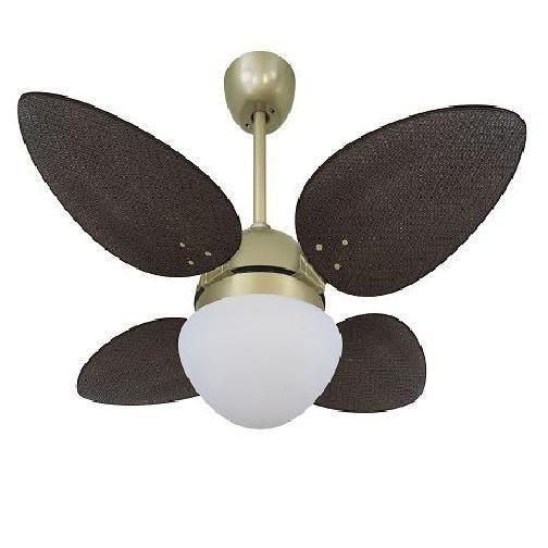 Imagem de Ventilador De Teto Petalo Palmae Gold 4 Pás Tabaco 220V