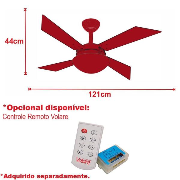 Imagem de Ventilador de Teto Potente Sala Quarto 4 Pás Ventax 220V