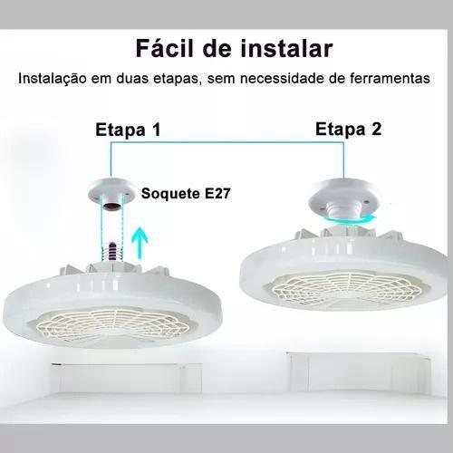 Imagem de Ventilador De Teto Potente: Ventilador De Teto 30w Lampada Com Luz Integrada E27