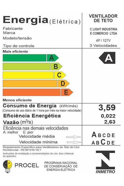 Imagem de Ventilador De Teto Quad 4 Pás Dourado Potente Ventax 110V