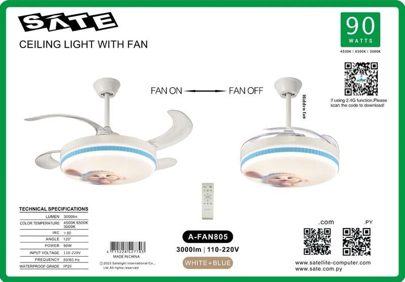 Imagem de Ventilador de Teto Sate c/Luminaria A-FN805 90W