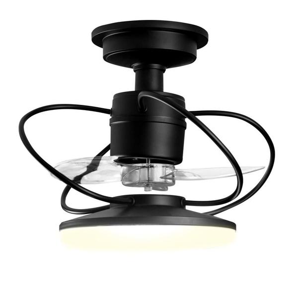 Imagem de Ventilador De Teto Treviso Preto Fosco Elegance Led Bivolt