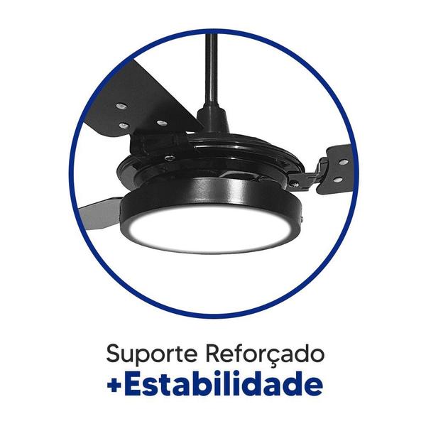 Imagem de Ventilador  de teto valen com led 18w motor grande ventex