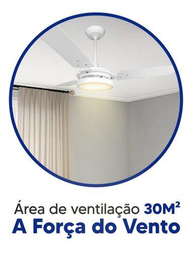 Imagem de Ventilador de Teto Valen com Led Branco Quente Motor Grande Potente