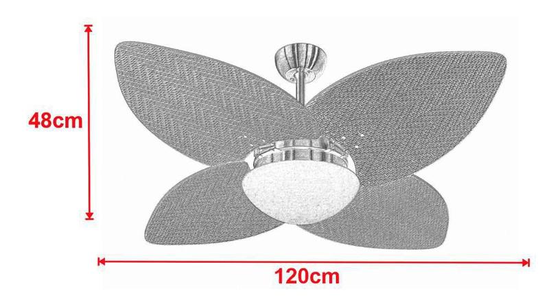 Imagem de Ventilador De Teto Vd42 Dunamis Dourado Rádica Imbuia 220V