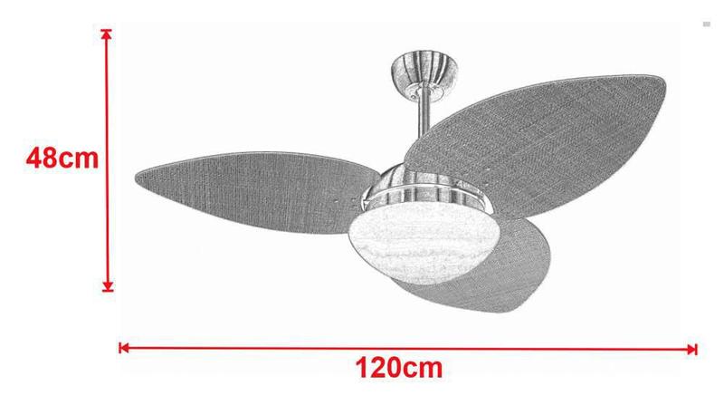 Imagem de Ventilador De Teto Vd42 Dunamis Dourado Rádica Imbuia 220V