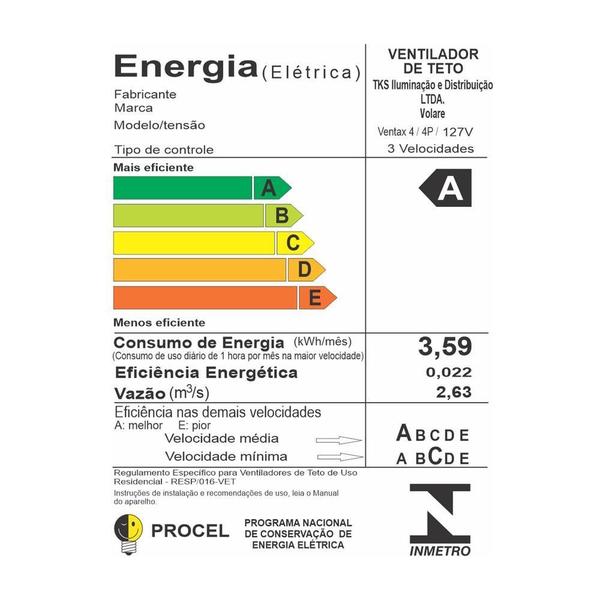 Imagem de Ventilador De Teto Ventax 4 Pás Branco Controle Remoto 110V