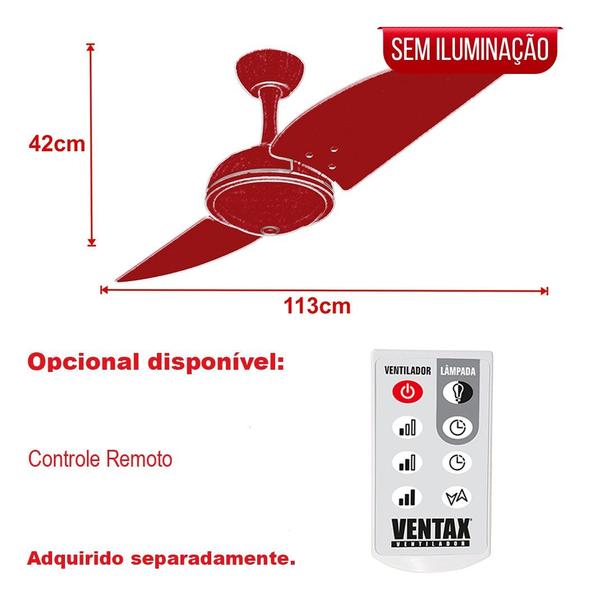 Imagem de Ventilador de Teto Ventax Office Turbo 2 Pás Branco 110V