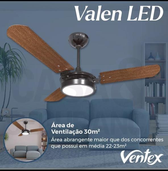 Imagem de Ventilador de teto Ventex Valen Led 127 V