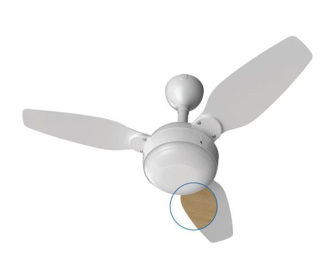 Imagem de Ventilador de Teto Ventisol Legacy Silencioso Pás Dupla Face Branco E Pinheiro Bivolt