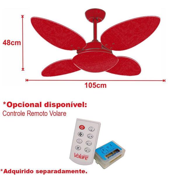 Imagem de Ventilador de Teto Volare Branco Pétalo Palmae Tabaco 127V