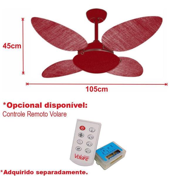 Imagem de Ventilador de Teto Volare Café Pétalo Palmae Tabaco 127V