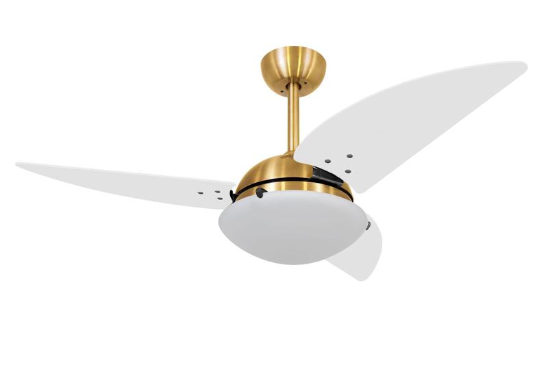 Imagem de Ventilador De Teto Volare Dourado Class Branco 3 Pás 110V