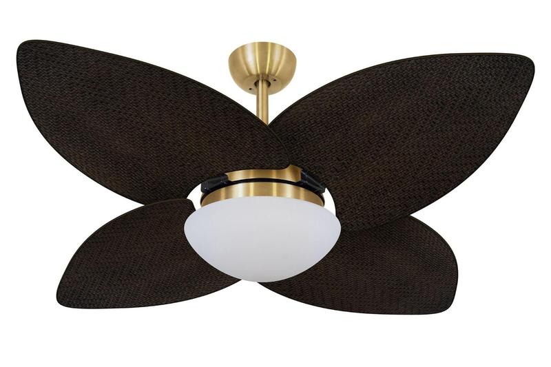 Imagem de Ventilador de Teto Volare Dourado Dunamis Palmae Tabaco 220V