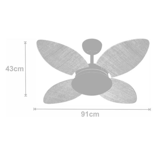 Imagem de Ventilador De Teto Volare Mini Petalo Palmae Branco 127V