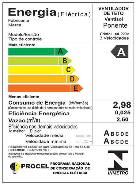 Imagem de Ventilador De Teto Wind Light Transparente Plafon Led 18w Redondo Ponente 