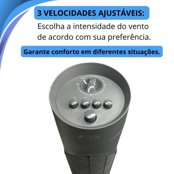 Imagem de Ventilador de Torre 3 Níveis de Velocidade - 220V