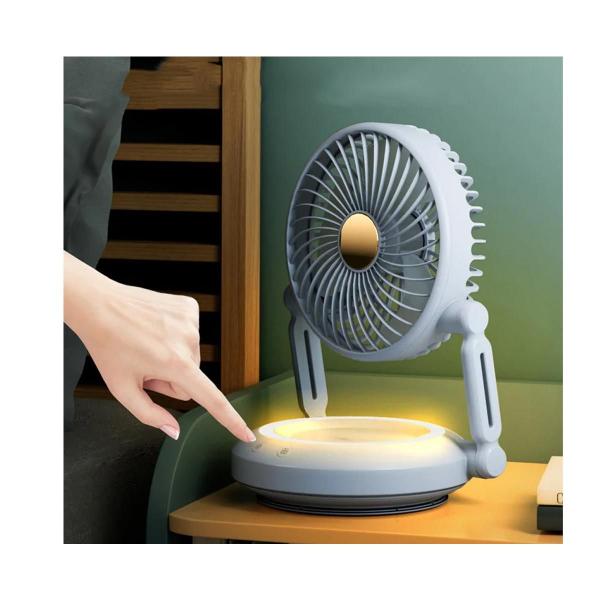 Imagem de Ventilador dobrável com led para mesa e parede via USB