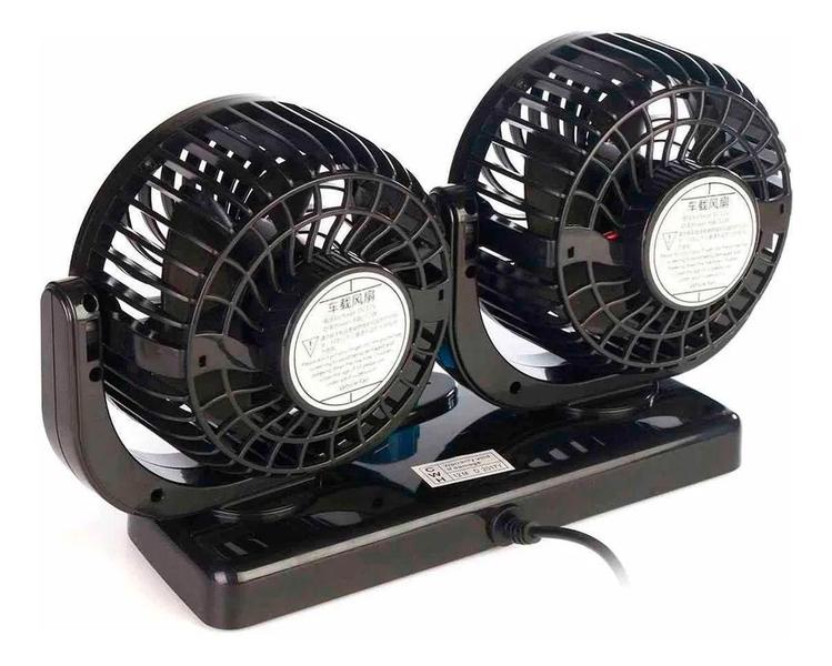 Imagem de Ventilador Duplo Automotivo Carro 12V Potente