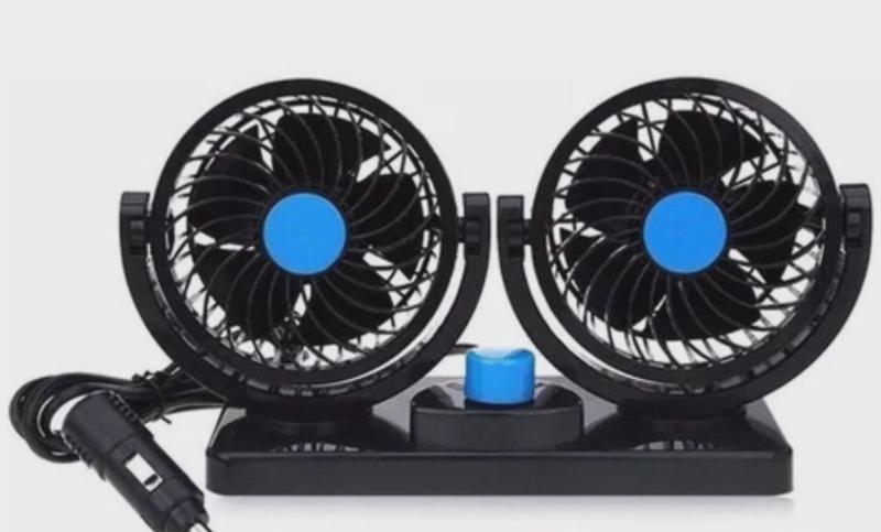 Imagem de Ventilador duplo de carro caminhão 12V potente 