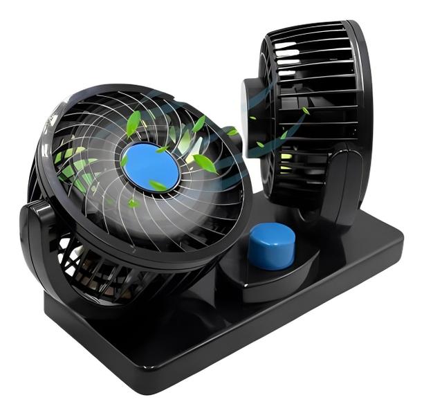 Imagem de Ventilador Duplo Fan 12V Caminhão Carro Automotivo