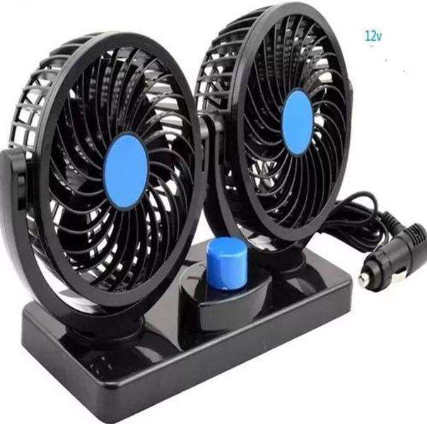 Imagem de Ventilador Duplo Para Refrigeração De Carro 12v Portátil Giratório de 360 graus Silencioso - BMAX