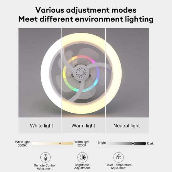 Imagem de Ventilador E Luminária De Teto Com Rotação 360 Automatica 5