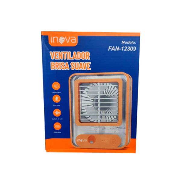 Imagem de Ventilador e Umidificador Portátil c/ LED - INOVA - FAN-12309