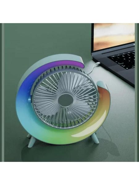 Imagem de Ventilador Elétrico Colorido Rgb De Mesa Com Design Confort Portátil