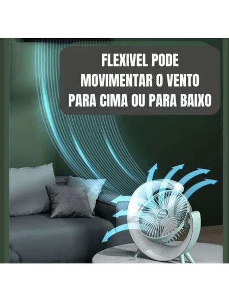 Imagem de Ventilador Elétrico Colorido Rgb De Mesa Com Design Confort Portátil