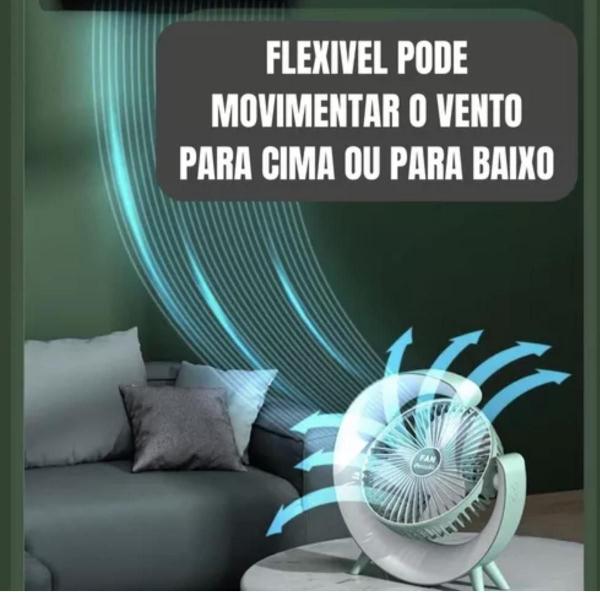 Imagem de Ventilador Elétrico Colorido RGB De Mesa Com Design Moderno