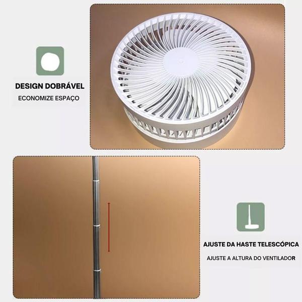 Imagem de Ventilador Forte Bateria Recarregavel Modelo MY-7262