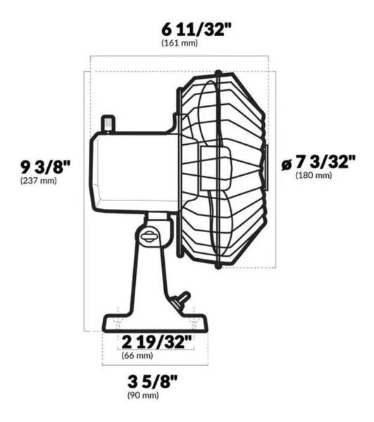 Imagem de Ventilador Giratório Marinizado 12v Branco Lancha - Barco