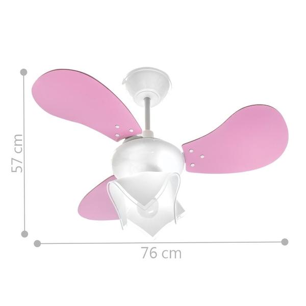 Imagem de Ventilador Grécia 3 Pás 110V Rosa e Controle