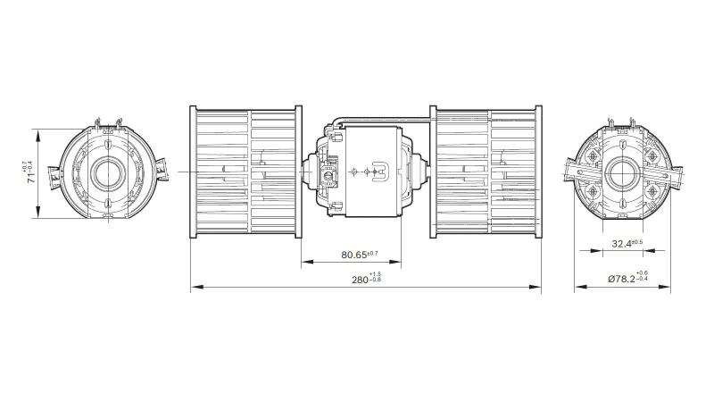 Imagem de Ventilador Interno Bosch GBM 24V P/ Ar condicionado de Teto do Caminhão Volvo FH