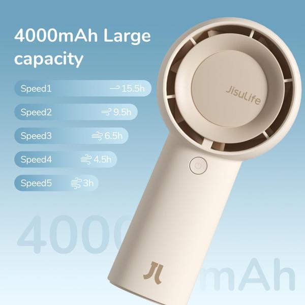Imagem de Ventilador JISULIFE Portátil Portátil Turbo com 16h de tempo de resfriamento