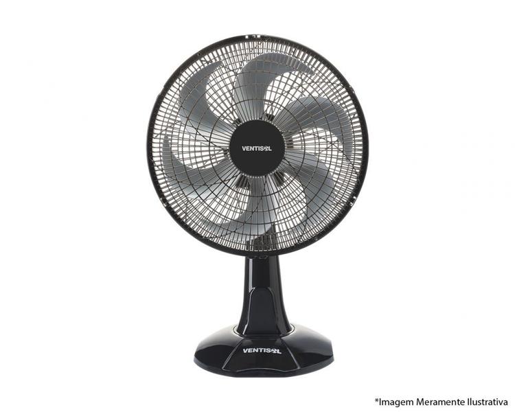 Imagem de Ventilador Mesa Turbo Preto 6 Pas 30Cm 52W 127V