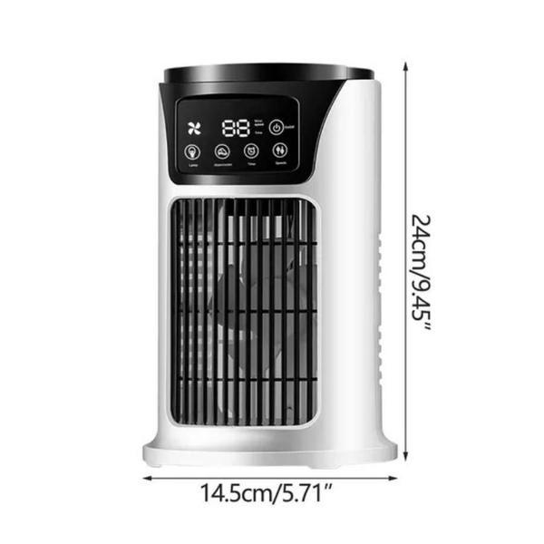 Imagem de Ventilador Mini Ar Condicionado Portátil com Refrigeração USB LED