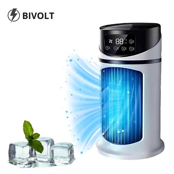 Ventilador Mini Ar Condicionado Portátil Usb Led E - Bbg Imagem de Ventilador Mini Ar Condicionado Portátil Usb Led E