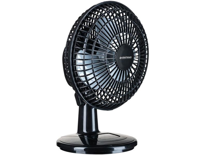 Imagem de Ventilador Mini Turbo Para Mesa Parede Três Pás Com Velocidade Ajustável Preto E Prata Ventimais 