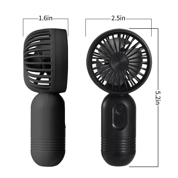 Imagem de Ventilador Mini ventilador portátil VansMago, pacote com 2 unidades, recarregável por USB de 3 velocidades