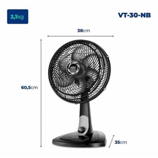 Imagem de Ventilador mondial 30cm vt-30-nb 127v