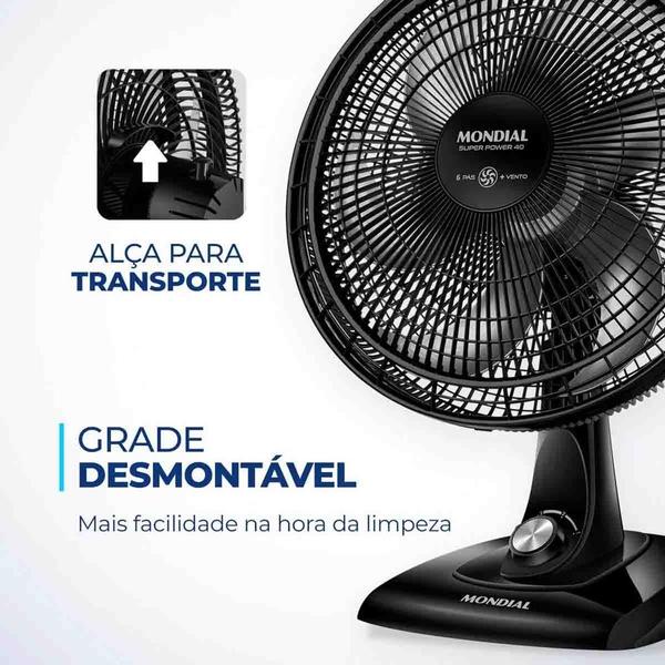 Imagem de Ventilador Mondial De Mesa 40cm 6pas 220v Silencio